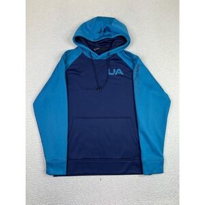 Under Armour Hoodie Mens Small Blue UA Storm ColdGear Pullover Sweatshirt